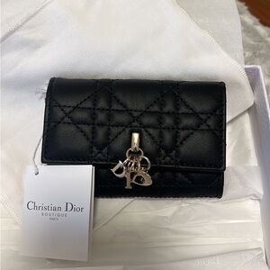 Christian Dior Black Quilted Wallet